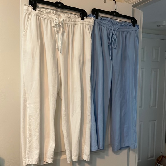 S/2 drawstring linen/cotton pants - Picture 1 of 1